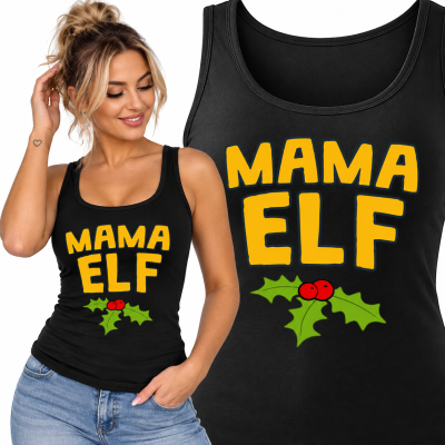 TANK TOP DAMSKI ŚWIĄTECZNY MAMA ELF